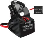 reperkid Car Seat Travel Bag for Airplane, Black and Green, 33" H x 18" W x 18" D, Fits Most Convertible, Booster and Infant Car Seats – Premium Waterproof Cover, Adjustable Shoulder Strap - Image 2