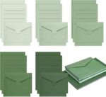 100 Pcs Stationery Lined Stationery Paper and Envelopes Set Includes 50 Letter Writing Paper and 50 Envelope for Office, 5.5 x 8.25 Inch(Sage Green) - Image 2