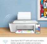 HP DeskJet 2755 All-in-One Wireless Printer Scanner Copier Instant Ink Ready Mobile Print Black 7.5ppm Color 5.5ppm Wifi Inkjet Computer Printers for Home Use and Office, Grey (Renewed) - Image 4