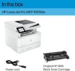HP LaserJet Pro MFP 4101fdw Wireless Black & White All-in-One Laser Printer, Scanner, Copier, Fax, Best-for-Office (2Z619F) - Image 6