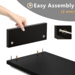 TAVR Dual Monitor Stand Riser Office Desktop Organizer Stand for 2 Monitors, Adjustable Length and Angle 3 Shelf, Extra Long Multifunctional Stand up to 43.3" fit Computer, Laptop, TV, Black - Image 8