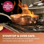 Gotham Steel Hammered 20 Pc Ceramic Cookware Set Nonstick, True Ceramic Pots and Pans Set Non Stick with Deep Square Pan Set & Bakeware Set, Non Toxic PFOA PFOS Free, Oven & Dishwasher Safe - Image 6