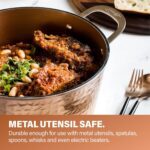 Gotham Steel Hammered 20 Pc Ceramic Cookware Set Nonstick, True Ceramic Pots and Pans Set Non Stick with Deep Square Pan Set & Bakeware Set, Non Toxic PFOA PFOS Free, Oven & Dishwasher Safe - Image 8