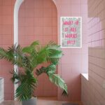 Liyark Retro Trendy Newspaper Canvas Wall Art - 'What If All Works Out' Positive Affirmation Quote - Pink Font - Minimalist Home Decor - 12x16in Unframed - Image 6