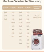 Area Rug 5x7 Rug Machine Washable Non-Slip Low Pile Print Pattern Western Rug for Living Room Bedroom Entryway Tribal Series -Red/Orange - Image 6