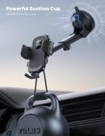 Lamicall Car Phone Holder - [Strongest Military-Grade Suction Cup] 360° Rotation Phone Holders for Your Car Quick Release Adjustable Car Phone Mount Dashboard for iPhone 16 Galaxy Smartphone Truck - Image 5