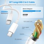iPhone 16 15 Charger Fast Charging, 3 Pack 20W USB C Charger Block with 6FT Type C Cable, USB C Wall Plug for iPhone 16/15/16 Plus/16 Pro/16 Pro Max/15 Plus/15 Pro/15 Pro Max - Image 5