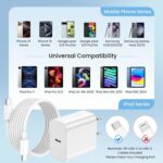 iPhone 16 15 Charger Fast Charging, 3 Pack 20W USB C Charger Block with 6FT Type C Cable, USB C Wall Plug for iPhone 16/15/16 Plus/16 Pro/16 Pro Max/15 Plus/15 Pro/15 Pro Max - Image 7
