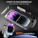 MOHAVE 2+2 Pack for iPhone 14 Pro Max Screen Protector 6.7" with Camera Lens Protector [Auto Alignment/Dust Removal] HD Clear Tempered Glass [Military Grade Shatterproof] Case Friendly - Image 3