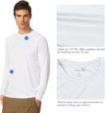 baleaf Men's Sun Protection Shirts UV SPF UPF 50+ Long Sleeve Rash Guard Fishing Running Quick Dry Lightweight - Image 4