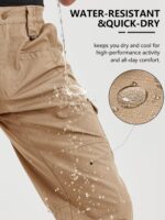 Mens Work Pants Cargo Tactical Construction for Men Ripstop Waterproof Lightweight Outdoor Hiking with Pockets - Image 4