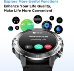 Sanag C29 Smart Watch for Men Women, 1.52" HD Screen Rugged Smart Watch with 120+ Sports Modes, Heart Rate Tracking, Sleep Monitor, Bluetooth Call, Extra-Long Battery, Black - Image 9