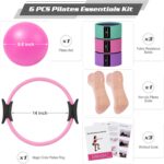 Pilates Essentials Kit for Home Women, Ring and Ball Set, Pilates Equipment for Workouts, 3 Resistance Bands, Grip Socks, 14 Inch Magic Circle, Mini Exercise Ball, Great Exercise Equipment - Image 8