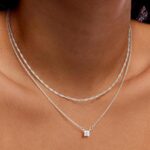 Gold Necklace for Women 14K Gold/Silver Plated Choker Diamond Necklace Set for Women Simple Dainty CZ Gold Chain Trendy Jewelry Accessories - Image 3