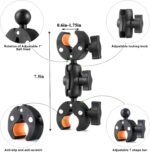 Super Double Clamp Camera Mount Chair Umbrella Clamp, with 360° Magic Arm Double Ball Head Adapter for Umbrella, Pole, Strollers, Motorcycle, Photo Studio Light Stand, Photo Boom Stand - Image 3