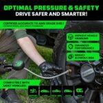 Rhino USA Digital Tire Pressure Gauge with Inflator (0-200 PSI) - Heavy Duty Air Chuck and Compressor Accessories with Stainless Braided Hose, Large 2" Dial and Solid Brass Hardware for Truck and RV - Image 4