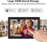 32GB FRAMEO 10.1 Inch Smart WiFi Digital Photo Frame 1280x800 IPS LCD Touch Screen, Auto-Rotate Portrait and Landscape, Built in 32GB Memory, Share Moments Instantly via Frameo App from Anywhere - Image 8