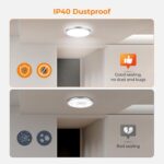 BLNAN LED Flush Mount Ceiling Light Fixture, Super Slim 12 Inch 24W LED Ceiling Light, 3000K/4000K/5000K Selectable Ceiling Lamp - Round Flat Ceiling Lights Flush Mount for Kitchen Bathroom Shower - Image 5