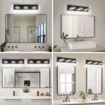 24-Inch 3-Light LED Modern Black Bathroom Vanity Light Fixtures Over Mirror, Bathroom Lighting Fixtures with Cool White 6000K, Vanity Wall Lights for Bath Restroom Powder Room - Image 3