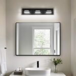 24-Inch 3-Light LED Modern Black Bathroom Vanity Light Fixtures Over Mirror, Bathroom Lighting Fixtures with Cool White 6000K, Vanity Wall Lights for Bath Restroom Powder Room - Image 8