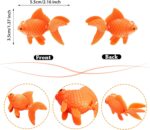 Sumind 30 Pieces Fake Goldfish Plastic Floating Artificial Aquarium Fish Realistic Moving Orange Goldfish Ornament Decorations for Aquarium Tank - Image 3
