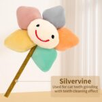 Kitten Chew Toys for Teething with Catnip – 3Pcs Bite Resistant Plush Cat Toys (Strawberry, Cloud Bell, Sunflower Stick) - Image 3
