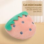 Kitten Chew Toys for Teething with Catnip – 3Pcs Bite Resistant Plush Cat Toys (Strawberry, Cloud Bell, Sunflower Stick) - Image 4