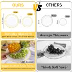 WELLIFE 350-Piece Gold Disposable Plates and Cutlery Set - Premium 10.25" Dinner Plates, 7.5" Dessert Plates, 9oz Cups & Cutlery for Weddings, Catering Events - 50 Guest Service - Elegant & Sturdy - Image 3