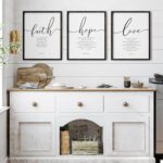 Houmury Set of 3 Framed Farmhouse Bible Verses Wall Decor Sign 11”x14” Christian Faith Scripture Wall Art for Home Living Room Bedroom Wall Decor (11"x14" Black) - Image 9