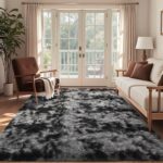 6x9 Ft Large Shag Rugs for Living Room Decor, Tie-Dyed Ultra Soft Fluffy Furry Area Rugs for Bedroom Indoor Floor, Aesthetic Carpet for Kids Home (Dark Grey) - Image 3