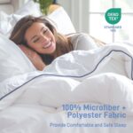 White Down Alternative Comforter Soft, Fluffy, and Cozy All Season Bedding, Machine Washable, Hypoallergenic Duvet Insert Oeko-TEX Certified (King, 106 x 90 inches) - Image 5