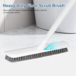 SetSail Floor Scrub Brush with 48-Inch Long Adjustable Handle 2 in 1 Scrape Brush Stiff Bristle Floor Scrubber for Cleaning Shower Bathroom Garage Kitchen Wall Deck Tub Tile - Image 6