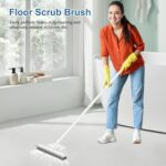SetSail Floor Scrub Brush with 48-Inch Long Adjustable Handle 2 in 1 Scrape Brush Stiff Bristle Floor Scrubber for Cleaning Shower Bathroom Garage Kitchen Wall Deck Tub Tile - Image 8