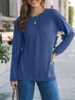 AUTOMET Womens Long Sleeve Shirts Loose Fitted Crewneck Basic Tops Casual Outfits Fall Clothes 2025 - Image 3