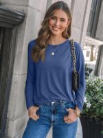 AUTOMET Womens Long Sleeve Shirts Loose Fitted Crewneck Basic Tops Casual Outfits Fall Clothes 2025 - Image 6