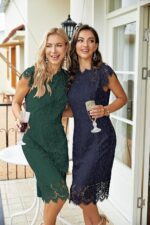 MEROKEETY Women's Sleeveless Lace Floral Elegant Cocktail Dress Crew Neck Knee Length for Party - Image 7