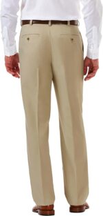 Haggar Men's Cool 18 Pro Classic Fit Pleat Front Hidden Expandable Waist Pant- Regular and Big & Tall Sizes - Image 4