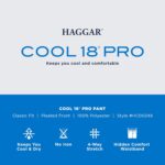 Haggar Men's Cool 18 Pro Classic Fit Pleat Front Hidden Expandable Waist Pant- Regular and Big & Tall Sizes - Image 5