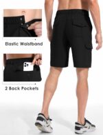 Men's Casual Cargo Shorts 9" Lightweight 6 Pockets Stretch Quick Dry Summer Shorts for Hiking Golf Trips Fishing - Image 3