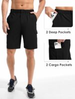 Men's Casual Cargo Shorts 9" Lightweight 6 Pockets Stretch Quick Dry Summer Shorts for Hiking Golf Trips Fishing - Image 4