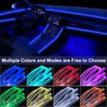 Interior Car LED Strip Lights APP Control, 5 in 1 RGB 16 Million Colors Ambient Lighting Kit with 236 inches Fiber Optic, Music Mode Inside Car Lighting Decorations - Image 3