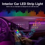 Interior Car LED Strip Lights APP Control, 5 in 1 RGB 16 Million Colors Ambient Lighting Kit with 236 inches Fiber Optic, Music Mode Inside Car Lighting Decorations - Image 4