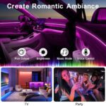 Interior Car LED Strip Lights APP Control, 5 in 1 RGB 16 Million Colors Ambient Lighting Kit with 236 inches Fiber Optic, Music Mode Inside Car Lighting Decorations - Image 5