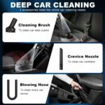 Car Vacuum, Portable Vacuum Cleaner with Powerful 7000PA Suction, DC 12V Power 16.4Ft Cord Wired Vacuum Cleaner, LED Light, Car Accessories for Men/Women - Image 4