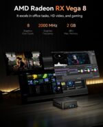 KAMRUI E3B Mini PC with AMD Ryzen 7 5825U, 16GB DDR4 512GB M.2 SSD Mini Computer, Mini Gaming PC with USB Type-C, Desktop Computer Supports Triple 4K Display, WiFi 6, BT 5.2 - Image 6