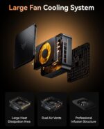 KAMRUI E3B Mini PC with AMD Ryzen 7 5825U, 16GB DDR4 512GB M.2 SSD Mini Computer, Mini Gaming PC with USB Type-C, Desktop Computer Supports Triple 4K Display, WiFi 6, BT 5.2 - Image 8