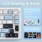 AULA S75 PRO Wireless Mechanical Keyboard with Screen&Knob, 75% Hot Swappable Gaming Keyboard with Pre-lubed Switches, RGB Backlit, PBT Keycaps Creamy Sounding Pc Gaming Keyboards - Image 4