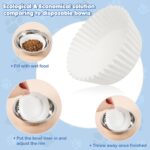 600 Pcs Disposable Pet Feeding Bowls Liner Bulk, White Paper Cat Food Bowls Small Paper Dish Liner for Small Dogs Cats Dish Wet Food Feeding Station, 4 x 1.2 Inch - Image 3