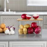 2 PACK Pantry Organizers and Storage Stackable Kitchen Countertop Organizers for Onion, Potato, Garlic, Fruit, Produce, Vegetable - Image 3