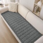 Smiry Couch Cover for Dogs Washable, Non Slip Fuzzy Pet Couch Covers for 3 Cushion Sofa Pet Friendly, Thick Soft Sofa Slipcovers Cushion Protector (Dark Grey, 27.6" x 59") - Image 8